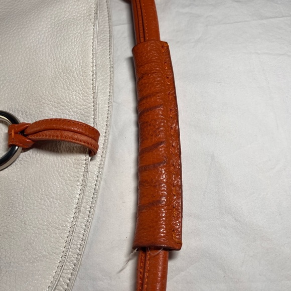 BCBG Max Azria White and Orange Leather Bag - Picture 8 of 10